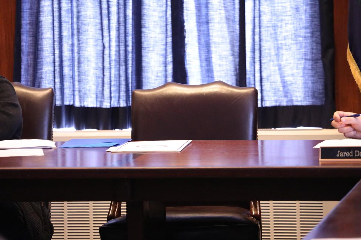 Secretary of State Alison Lundergan Grimes’s seat was empty at the first State Board of Elections meeting in 2019. The meeting was held on the same morning Gov. Matt Bevin signed into law House Bill 114, which stripped Grimes’ power over the board.