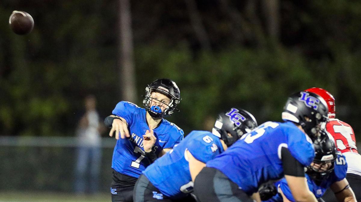 Lexington Catholic’s Jackson Wasik (7) has thrown for more than 2,400 yards and 27 TDs this season.