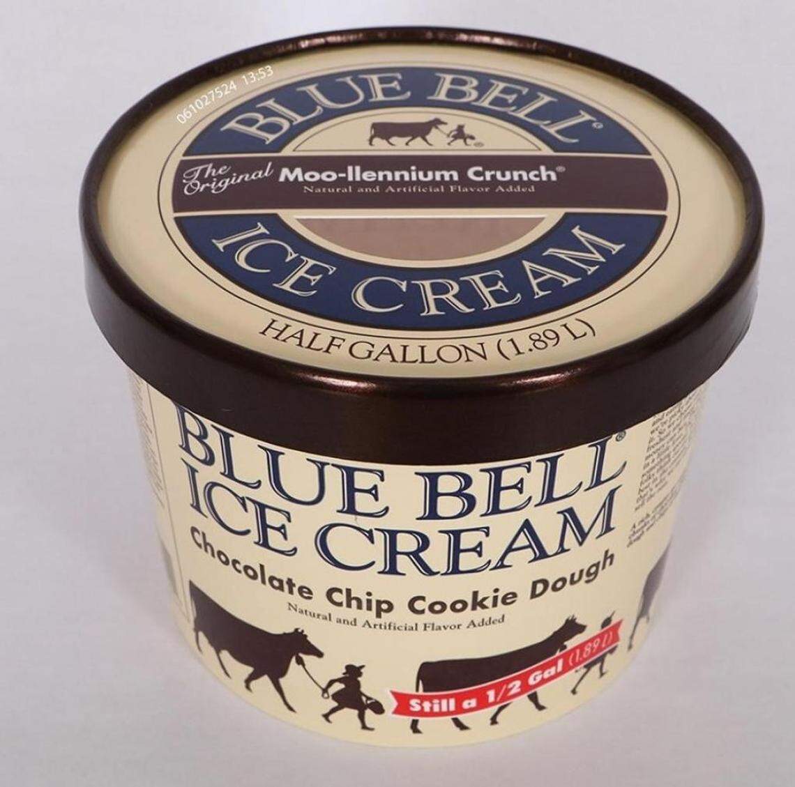 Blue Bell Ice Cream has recalled one lot of its half-gallon containers, seen here with a mismatched lid and tub, for contamination with tree nuts.