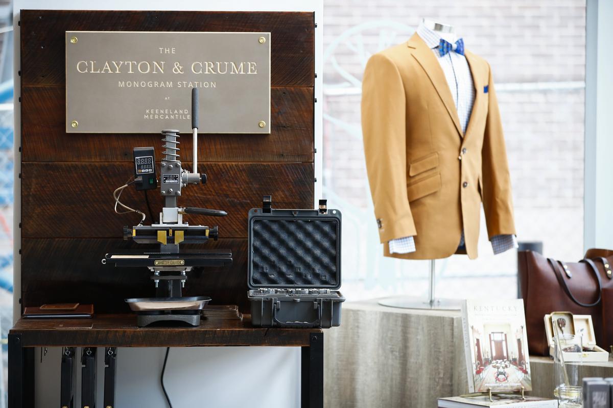 Customers will be able to personally monogram leather goods purchased at Keeneland Mercantile at City Center.