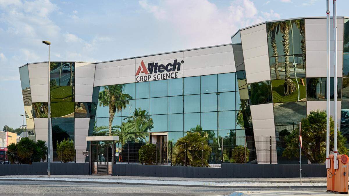 The new Alltech Crop Science production facility in Nicholasville, Kentucky, will be modeled after Alltech Crop Science manufacturing facilities in Brazil and Spain, which is shown here. The Kentucky facility plans to break ground in October 2025.