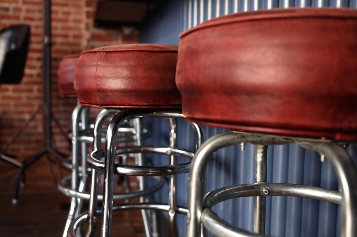 Deco-inspired furnishings Wednesday evening at Bar Ona, located at 108 Church Street in Lexington.