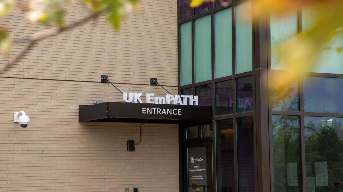 The entrance for the new behavioral health emergency room at Eastern State Hospital in Lexington, Kentucky.