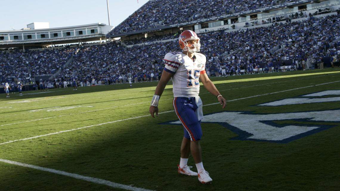 He has some history here. Former Gator Tim Tebow back in Lexington with ‘SEC Nation.’