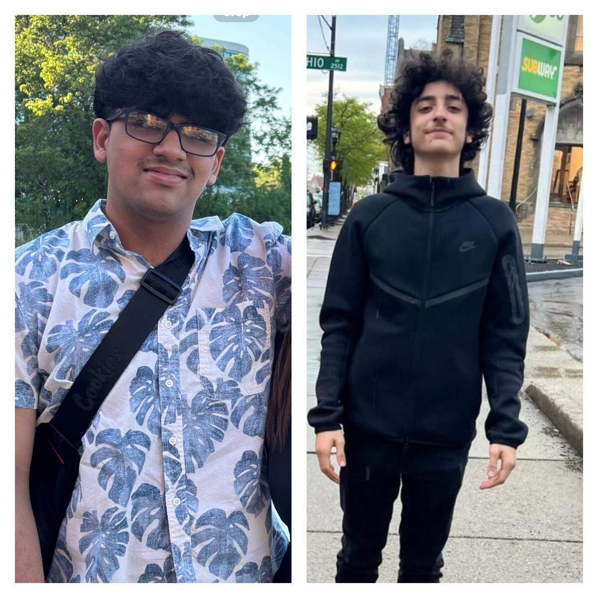 Left: Ali Naqvi, 16 Right: Aoun Basboos, 15,