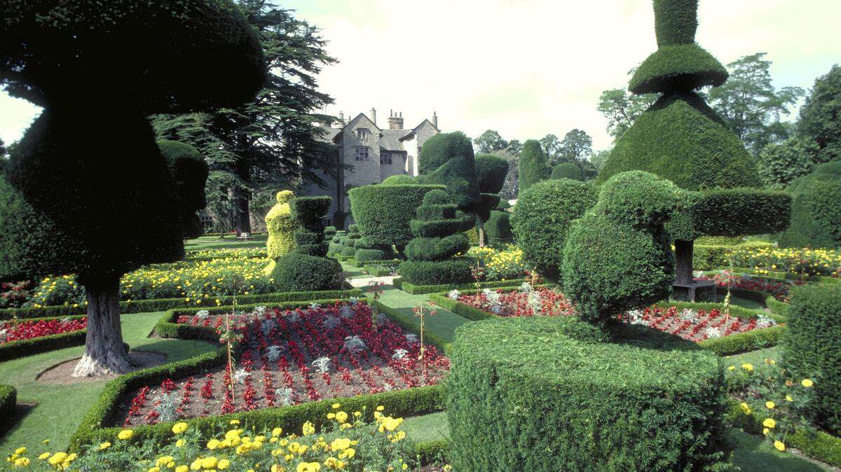 Levens Hall, an Elizabethan manor house, features a spectacular topiary garden. House or garden alone are each worth a tour.