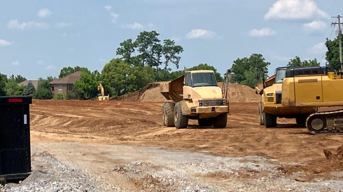 Construction has started at 4085 Harrodsburg Road. Workers on the property cut four oak trees that were supposed to be protected. Developer and Vision Engineering, which is overseeing the project, have agreed to plant 116 trees to replace them.
