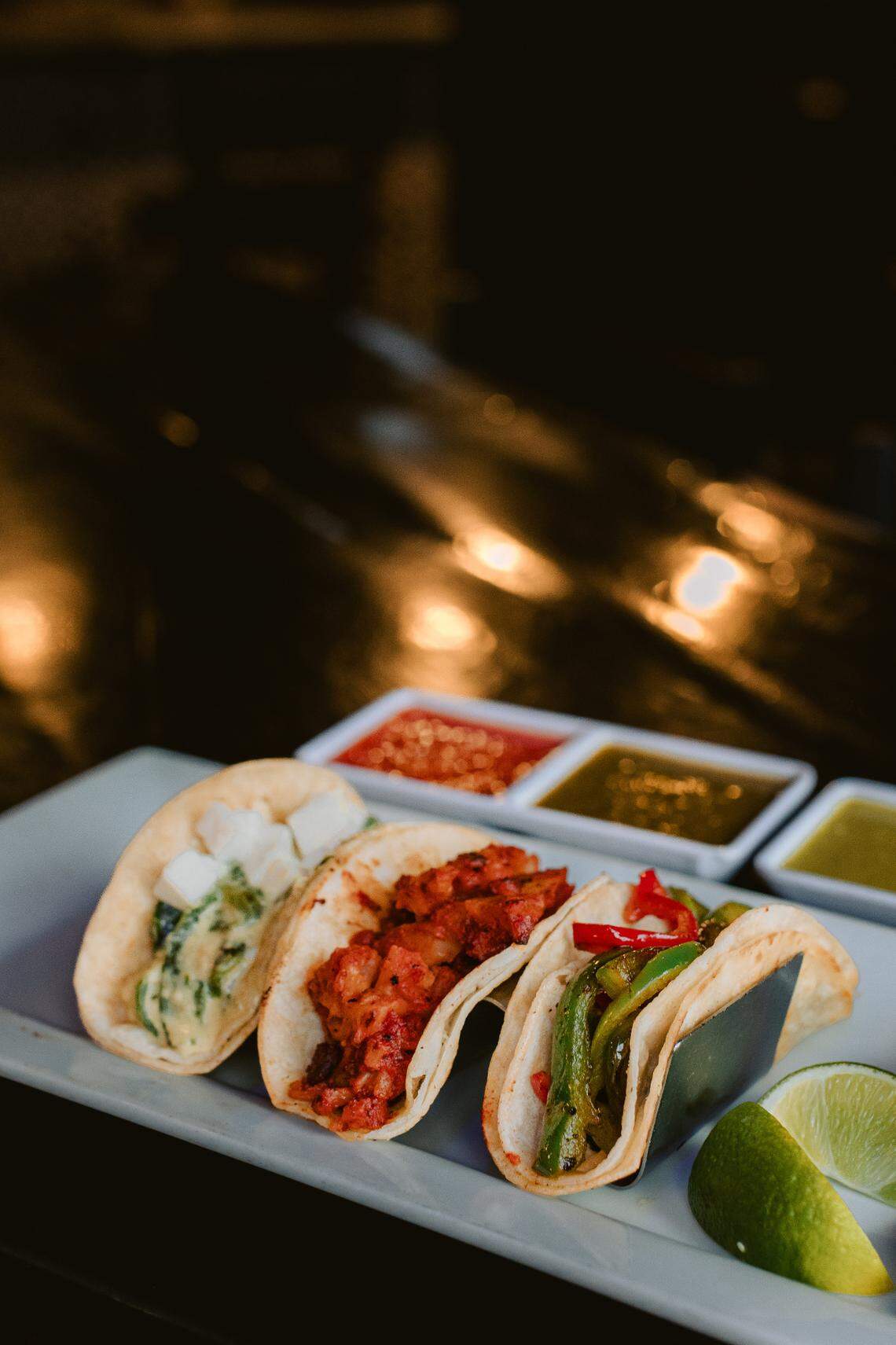 For Lexington Taco Week, Mama Tequila is offering different tacos including the Triple Threat Taco with pastor with pineapple, barbacoa and discada as well as Veggie Fiesta Taco with cauliflower pastor.