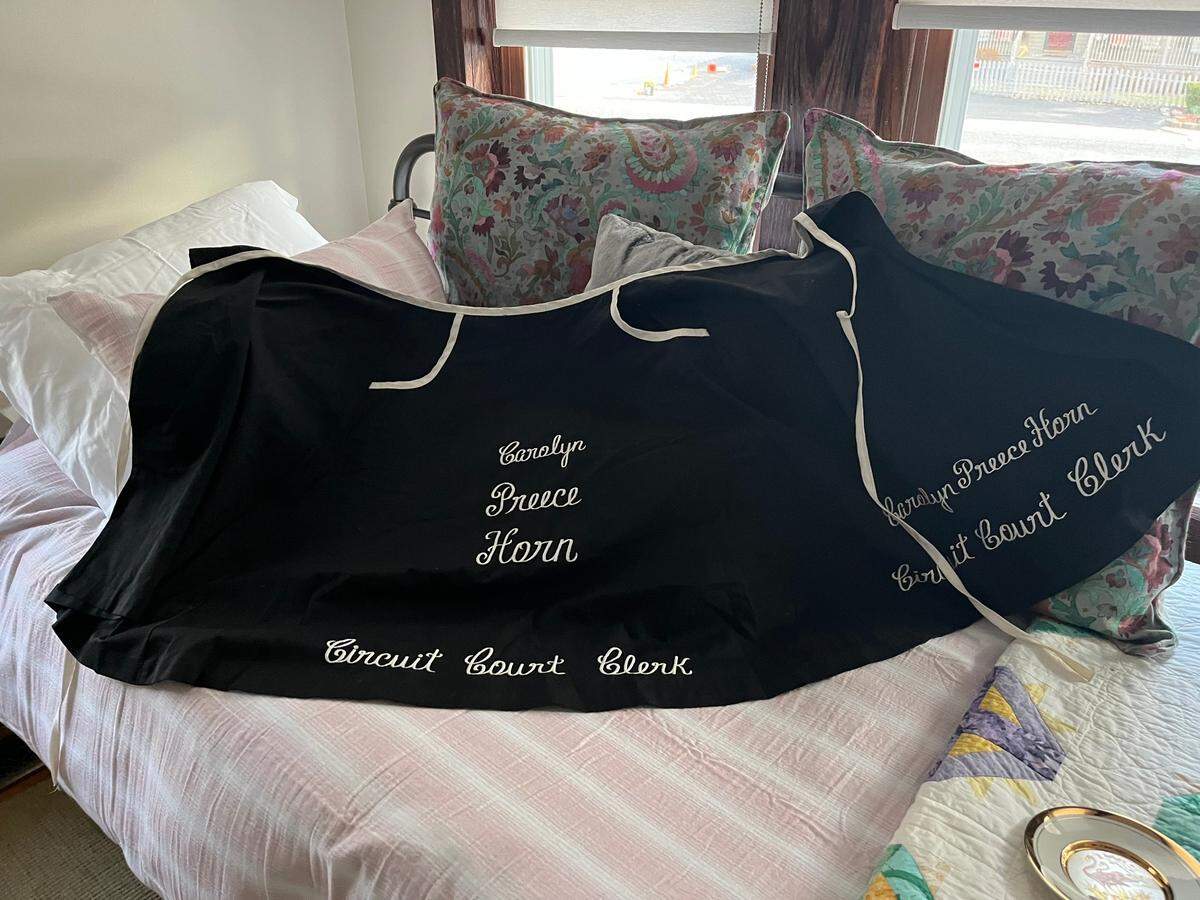 Carolyn Horn wore this wraparound skirt at all of her events as she first vied for the role of circuit court clerk in 1969.