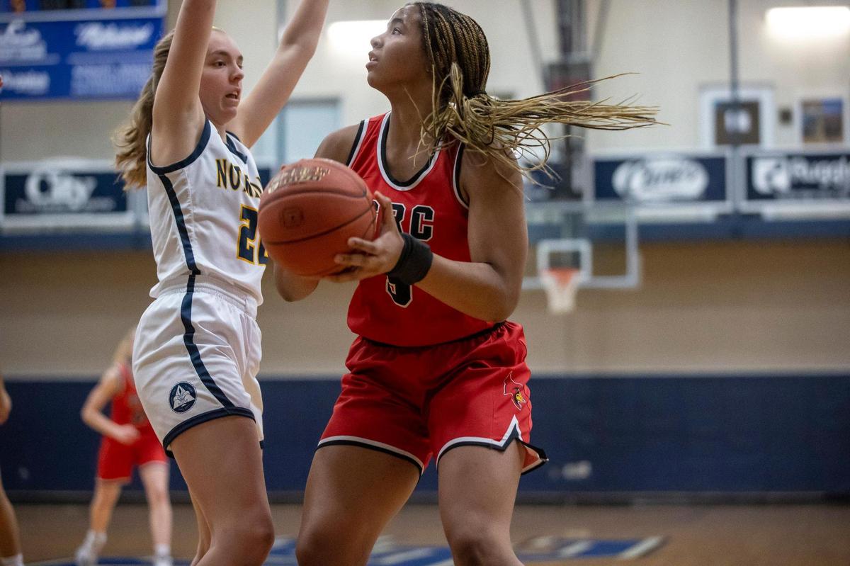 George Rogers Clark’s Ciara Byars (3) looks to shoot during a game against Notre Dame at the White, Greer & Maggard Holiday Classic at Lexington Catholic.