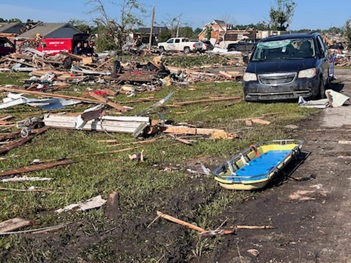 The Sunshine Hills area of Laurel County was hit hard by storms and a presumed tornado early May 17, 2025.