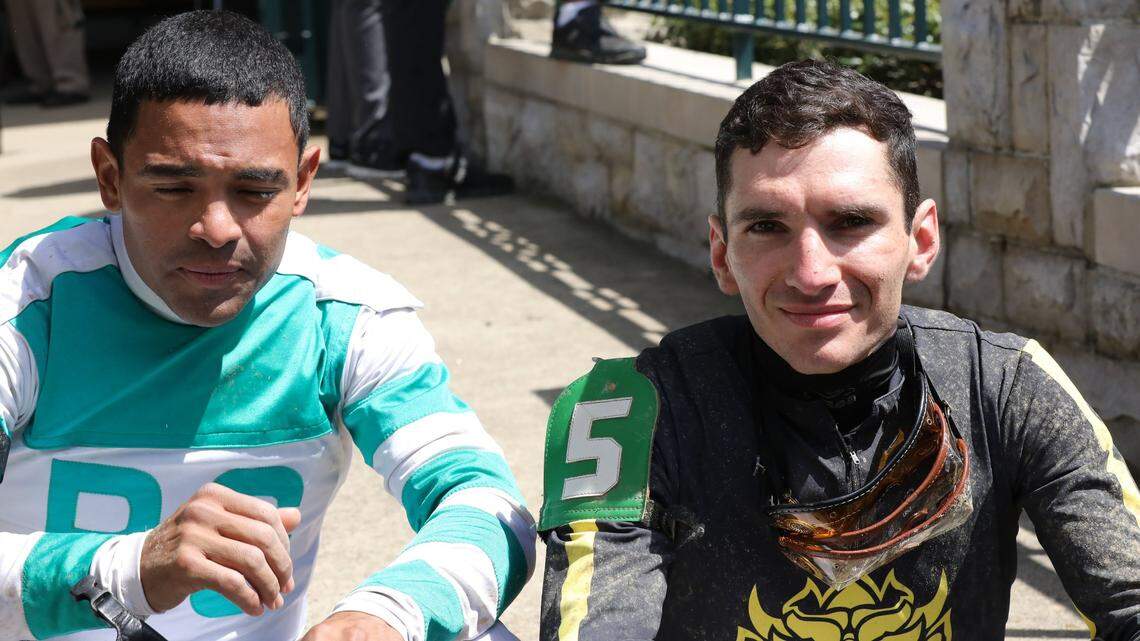 Jockey Luan Machado, shown at right, will make his Kentucky Derby debut this year aboard Final Gambit.