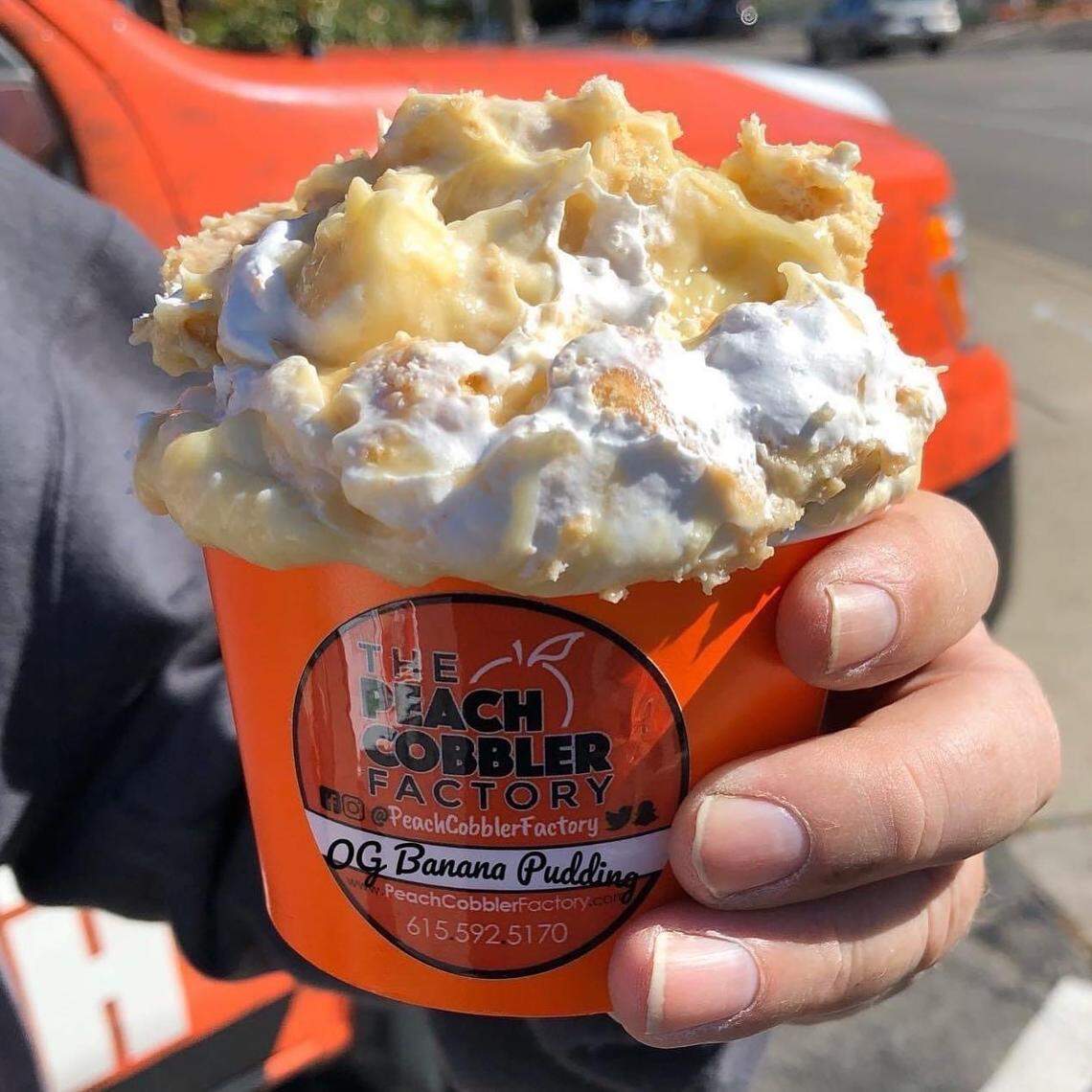 Besides cobblers, The Peach Cobbler Factory also offers several flavors of banana pudding. The fast-growing chain opened in Lexington in November.