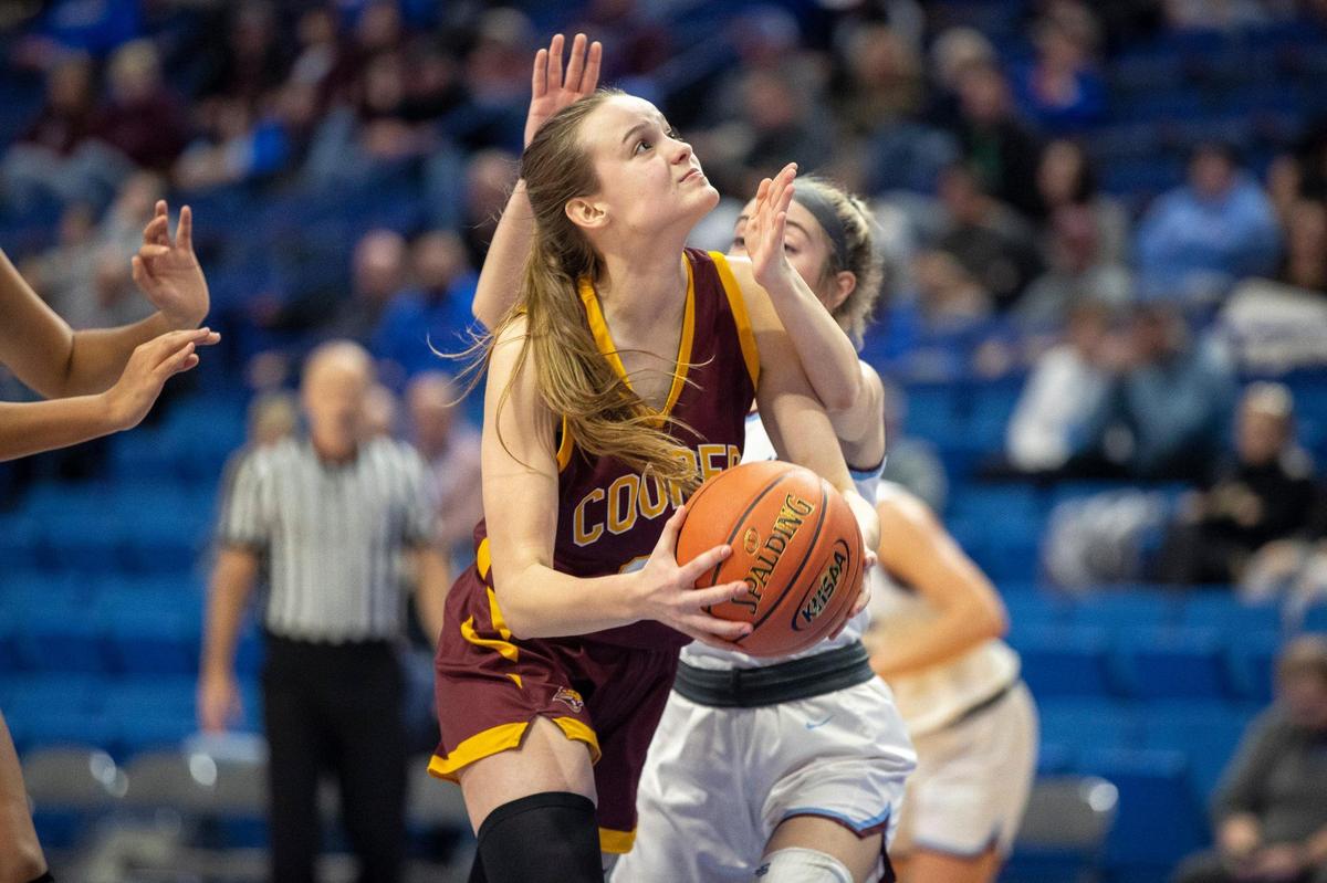 Cooper’s Logan Luebbers Palmer (33) had 22 points to lead the Jaguars in their Sweet 16 win over Pikeville on Thursday.