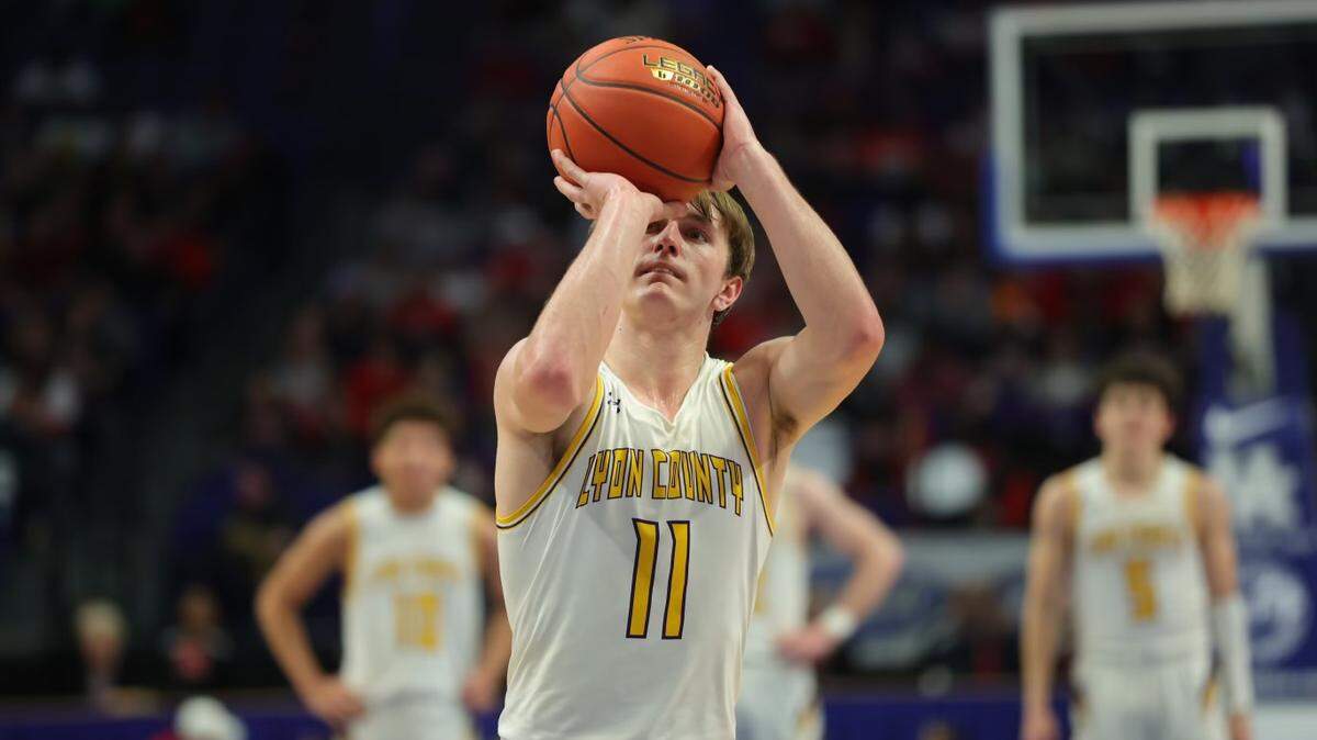 Lyon County point guard Travis Perry became the all-time leading scorer in Kentucky boys’ high school basketball history by making this free throw in the fourth quarter of a Sweet 16 win over Newport.