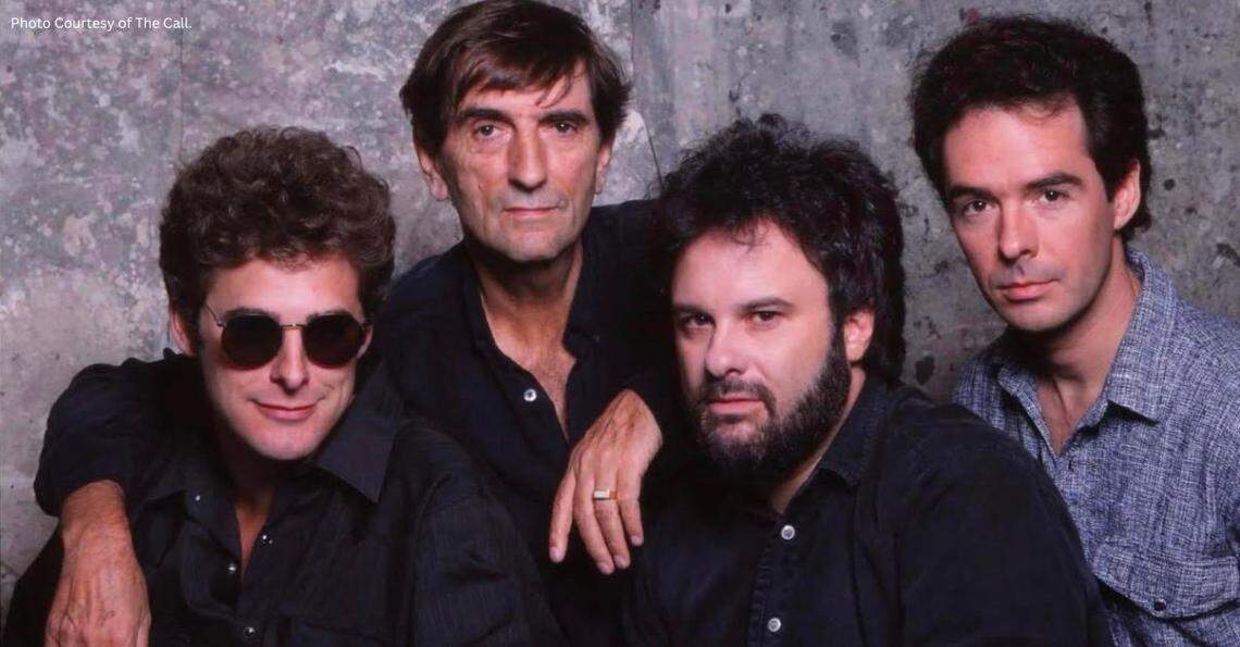 Harry Dean Stanton and The Call from 1988. From left: Jim Goodwin, Harry Dean Stanton, Michael Been, Scot Musick. The surviving band members will re-unite at The Green Lantern for Harry Dean Stanton Fest.