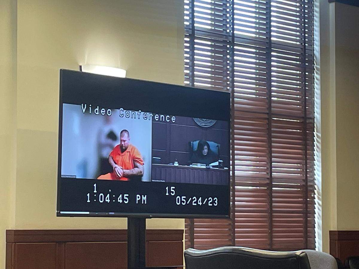 Steven Sheangshang appeared in Fayette District Court Wednesday via Zoom.