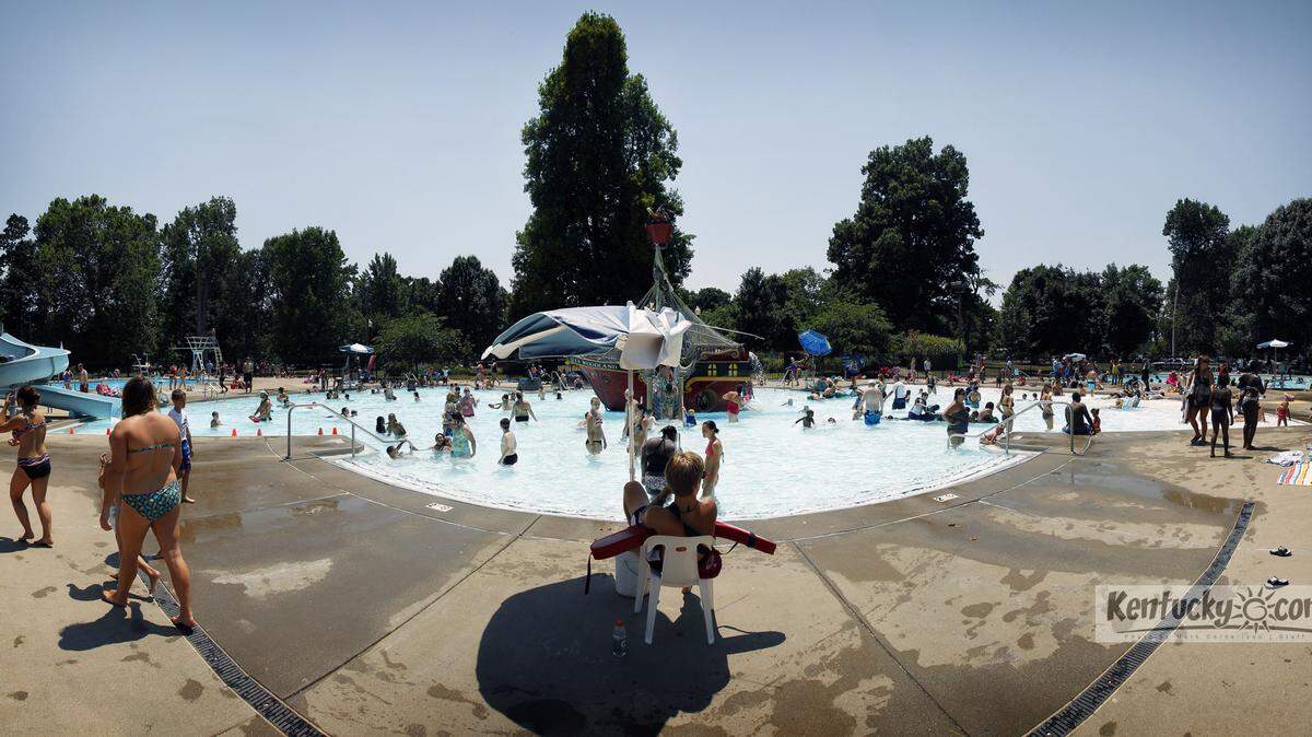 Kids flocked to Woodland Park swimming pool as temperatures hit 100-plus degrees on June 28, 2012. The Woodland Park pool was last renovated in 1997.
