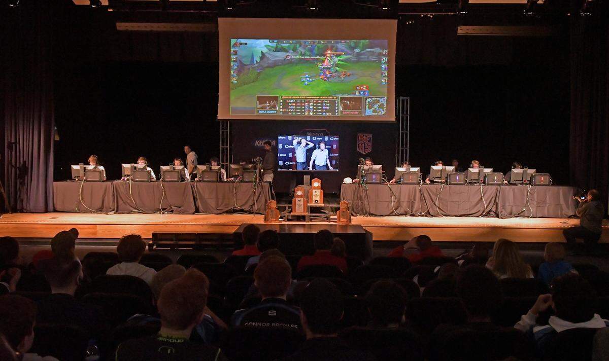 Teams from St. Henry and Boyle County competed in the Kentucky Esports State Championship at Shelbyville last January.