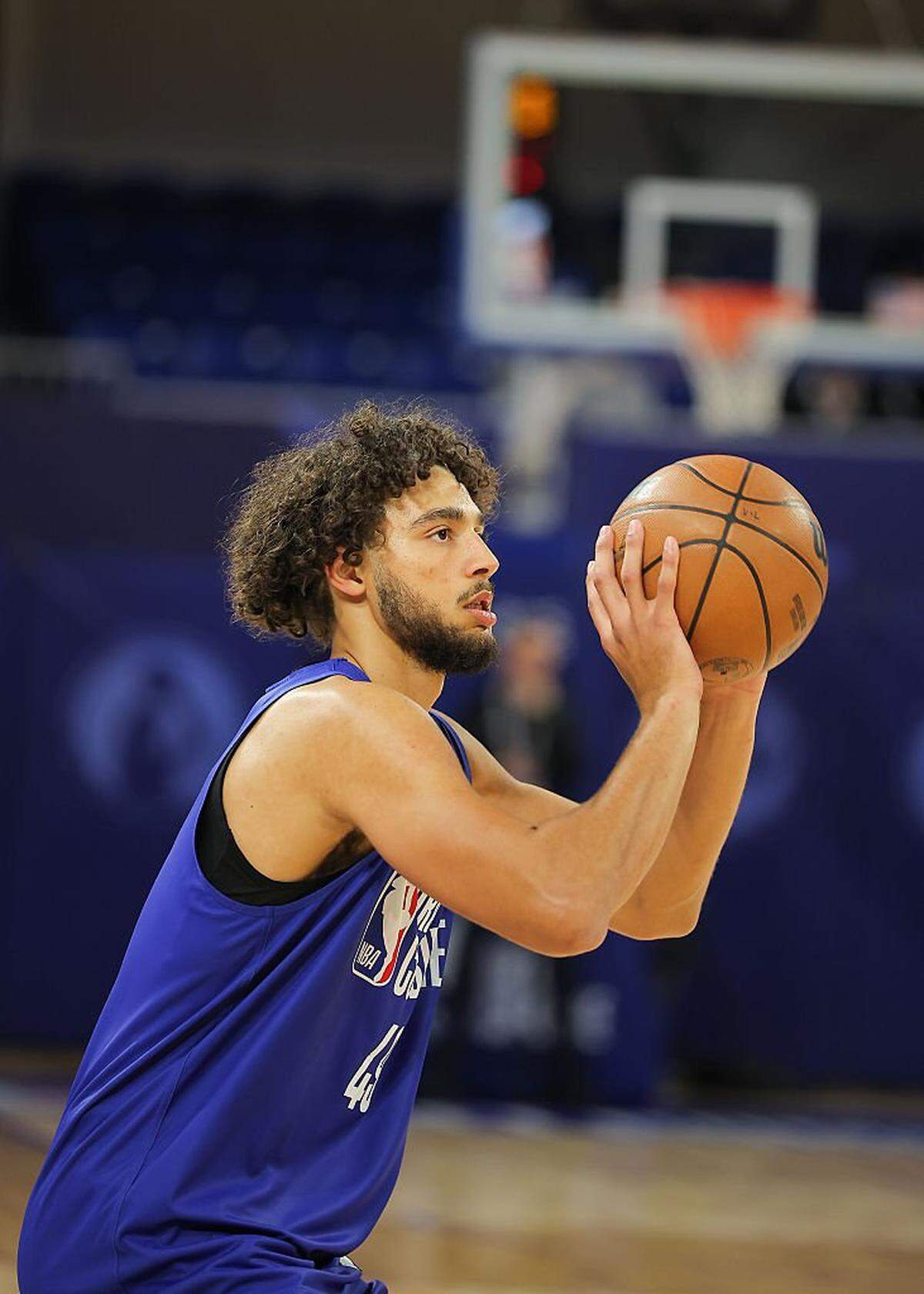 CHICAGO, IL - MAY 11: Allen Graves shoots the ball during the 2026 NBA Draft Combine on May 11, 2026 at Wintrust Arena in Chicago, Illinois. NOTE TO USER: User expressly acknowledges and agrees that, by downloading and or using this photograph, User is consenting to the terms and conditions of the Getty Images License Agreement. Mandatory Copyright Notice: Copyright 2026 NBAE (Photo by Melissa Tamez/NBAE via Getty Images)
