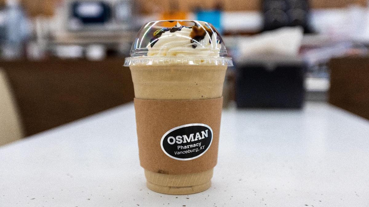 Specialty coffee’s like this mocha are some of the small additions made at Osman Pharmacy. They also have daily hot bar specials.