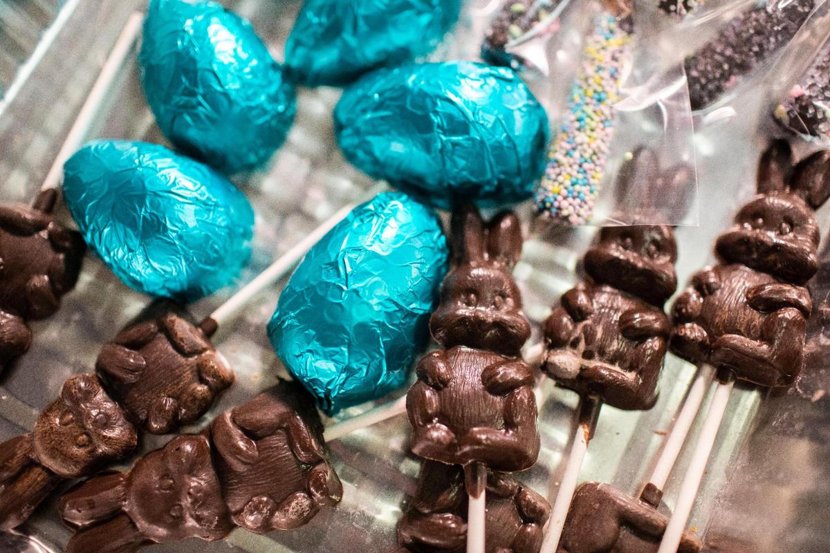 Amber Baldridge and her business partner Rachel Keeton create home made chocolates and sweets and holiday themed sweets.