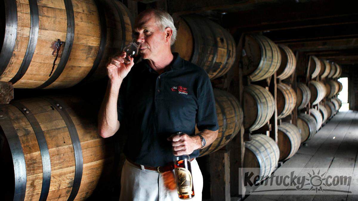 Julian Van Winkle smelled a glass a bottle of Pappy Van Winkle 20-year-old bourbon at the Buffalo Trace Distillery in Frankfort Ky., Wednesday, June 19, 2013. Julian Van Winkle, III is the third generation Van Winkle to be involved in the Kentucky Bourbon whiskey business. His grandfather, who was known as "Pappy", started the family in the business back in the 1890s. Julian now has his whiskey produced for him under his grandfather's original wheated bourbon recipe, and ages and bottles the Old Rip Van Winkle brands in Frankfort, Kentucky. Photo by Charles Bertram | Staff