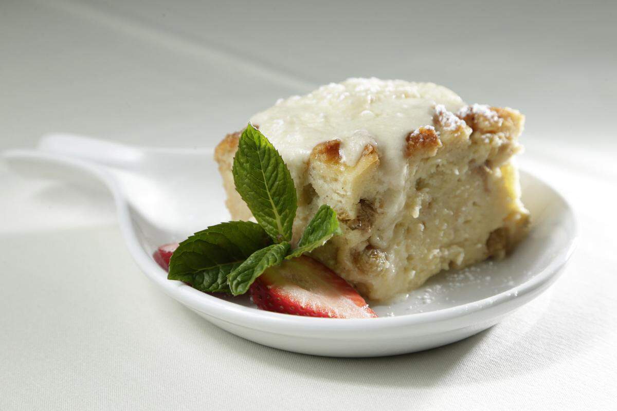 Bread pudding with Maker’s Mark sauce.