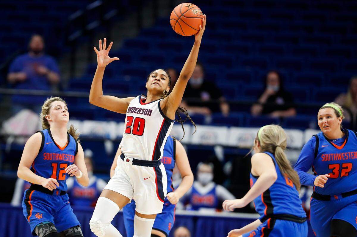 Amiya Jenkins (20) helped lead Anderson County to the Sweet 16 as a junior last season. She has since committed to the University of Kentucky and is back to spur a run at a state championship for the Lady Bearcats.