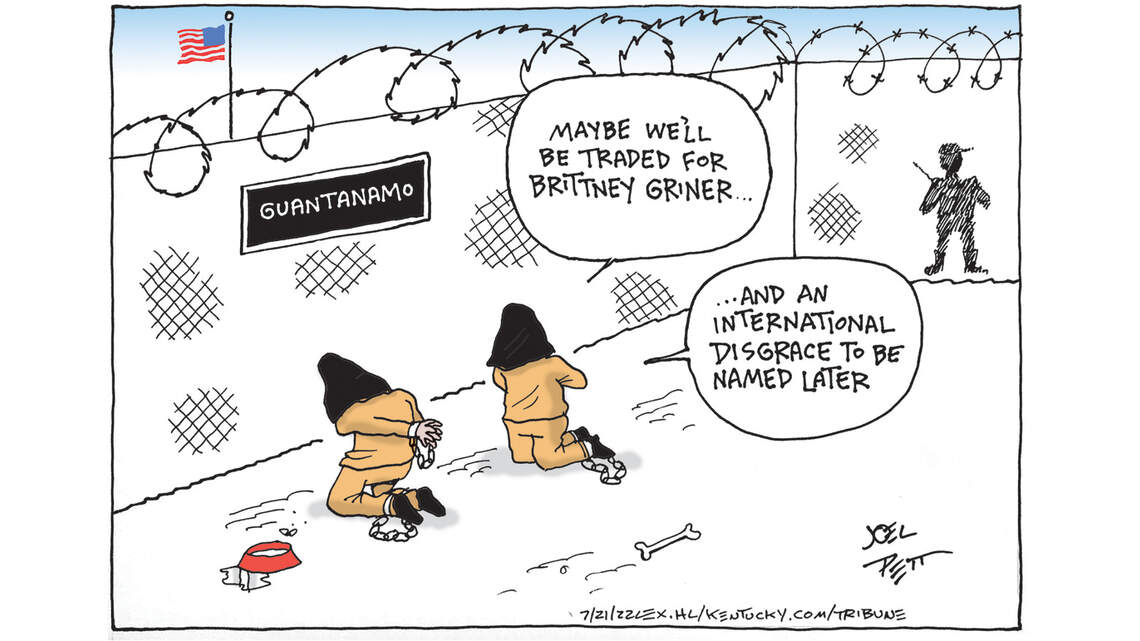 Joel Pett: Meanwhile at Guantanamo ...