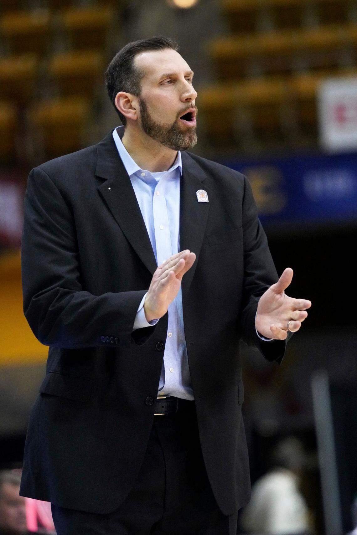 Scott Padgett serves as an assistant coach at Manhattan under fellow former Kentucky player Steve Masiello. Manhattan was beaten twice this season by Saint Peter’s, UK’s opening opponent in the NCAA Tournament.