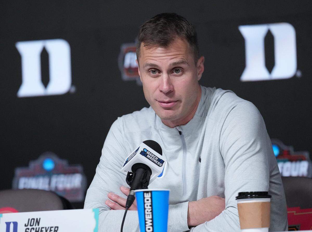 Duke head coach Jon Scheyer’s Blue Devils brought a 35-3 record into Saturday’s Final Four matchup in San Antonio against Houston.