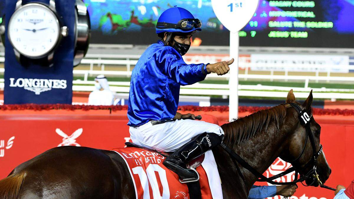Mystic Guide, with jockey Luis Saez aboard, won the $12 million Group 1 Dubai World Cup on Saturday. “Today he proved he is a champion and I know he is going to get better and better,” Saez said.