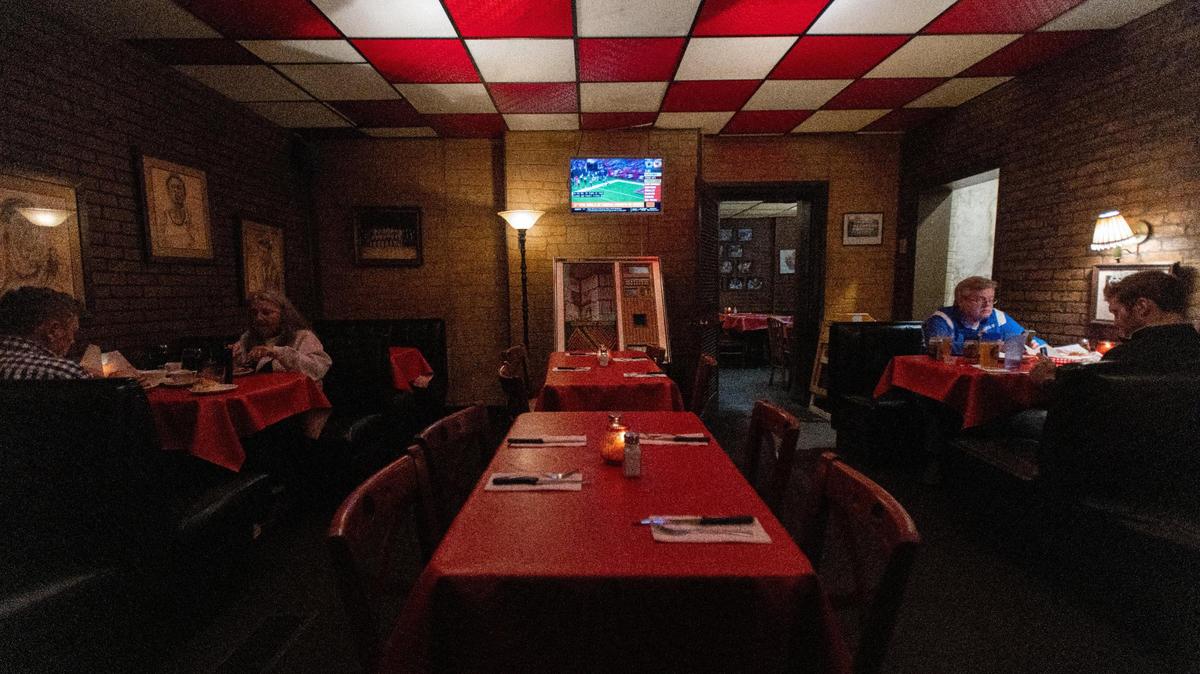Dining room interior of Columbia Steakhouse on North Limestone, November 19, 2021.