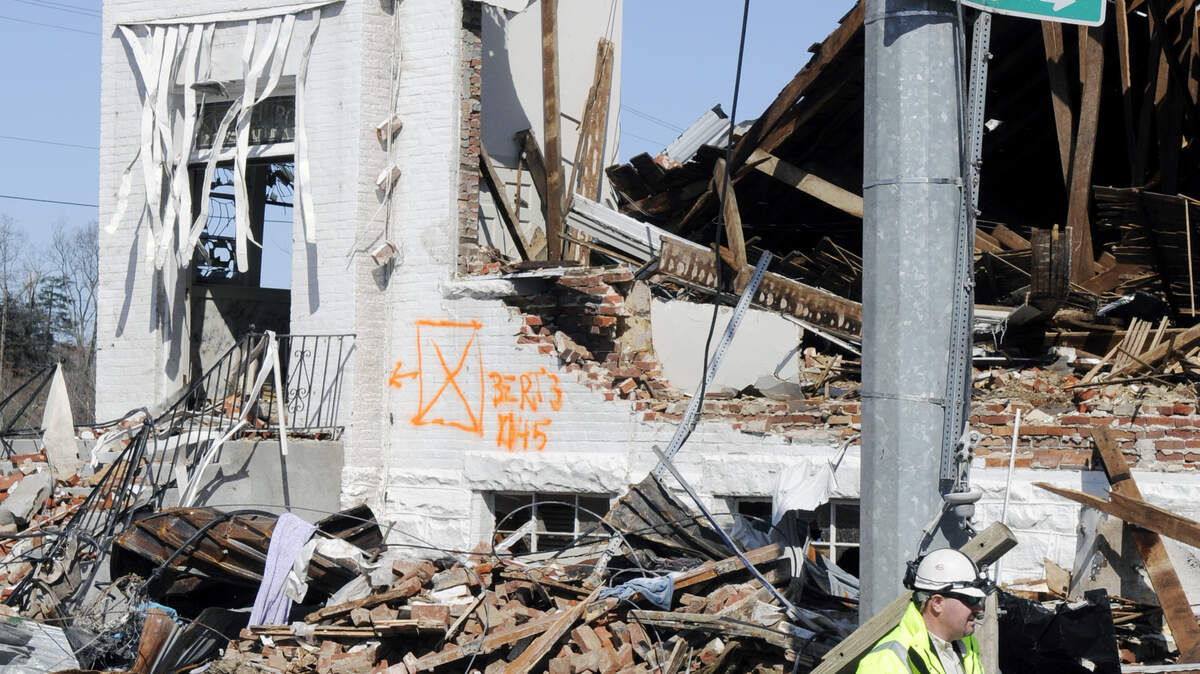 Much of West Liberty was left in rubble after a tornado hit March 2 last year. Last week, officials unveiled a forward-looking rebuilding plan. 