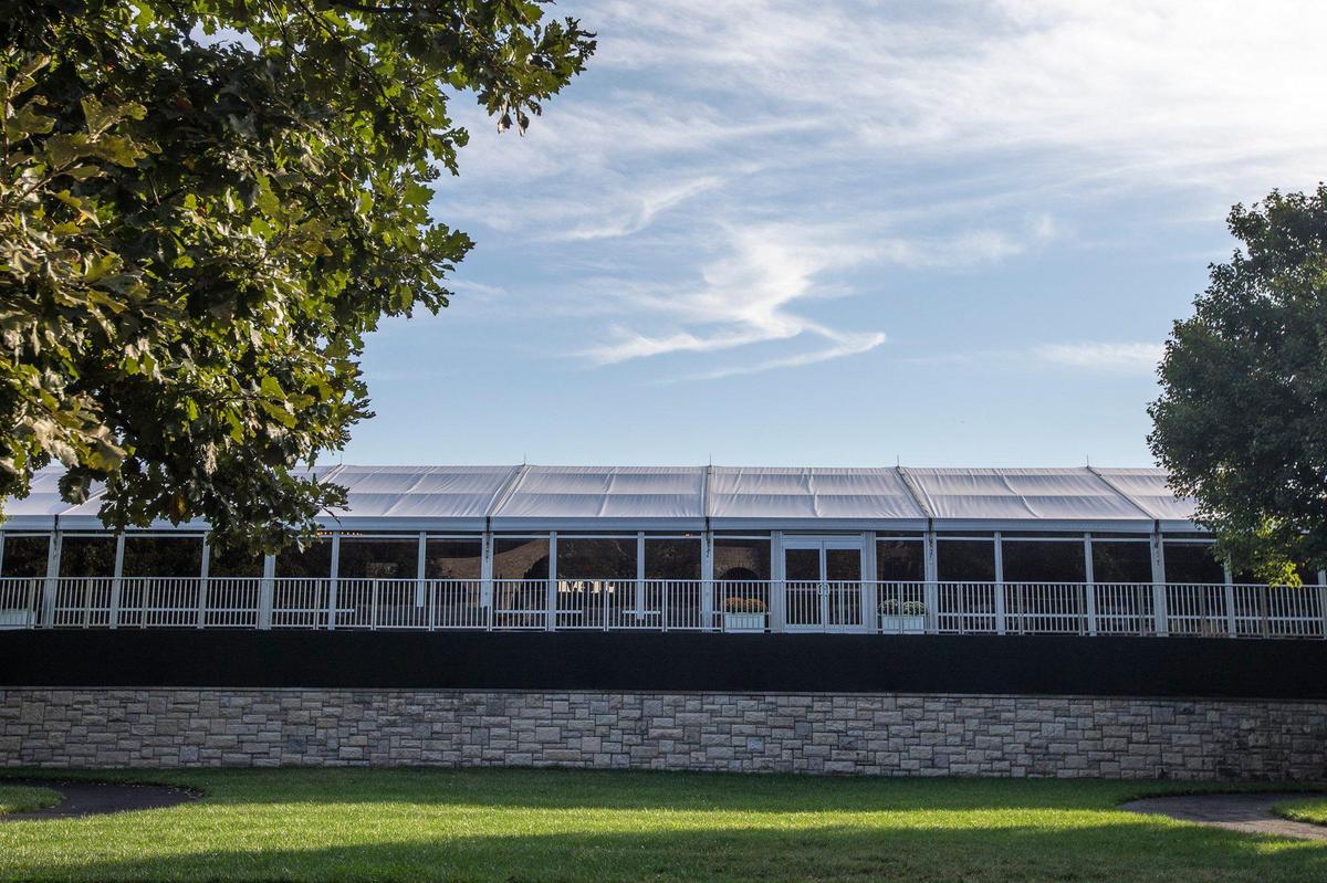 As part of Keeneland’s planned renovations, a permanent three-story building would replace the temporary seating of the Paddock Chalet, first used for the Breeders’ Cup in 2015.