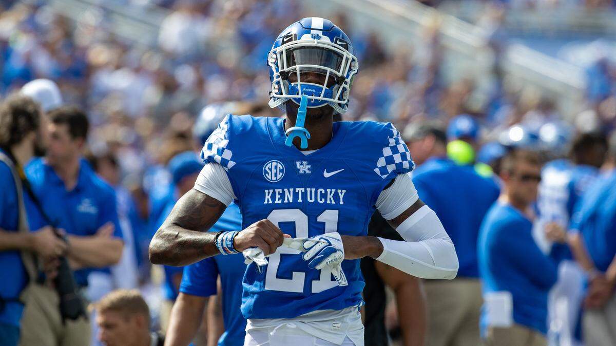 UK’s Chris Westry was ejected for a targeting penalty Saturday.