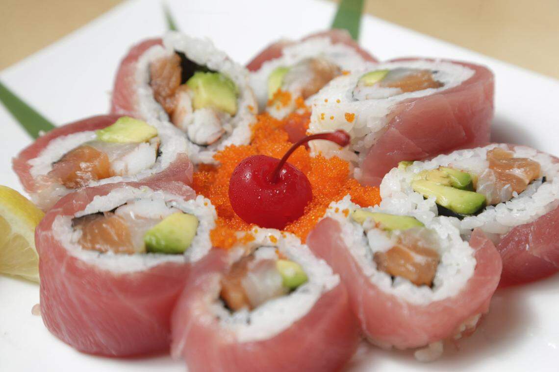 A Cherry Blossom roll from Lexington’s Sushi Blue.