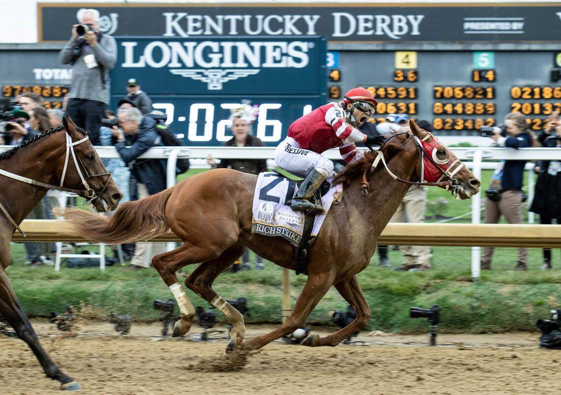Rich Strike, winner of this year’s Kentucky Derby at odds of 80-1, is 20-1 on the morning line for Saturday’s Breeders’ Cup Classic at Keeneland.