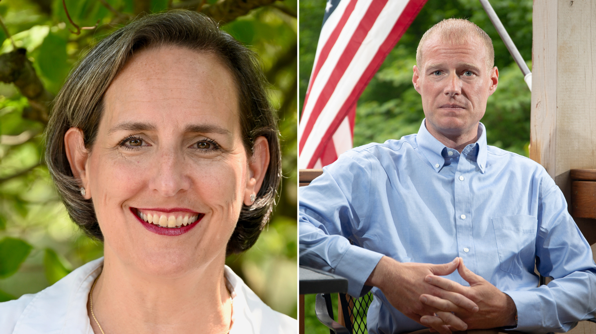 Democratic candidates for state Senate District 6 Christian Furman and Chaz Stoess