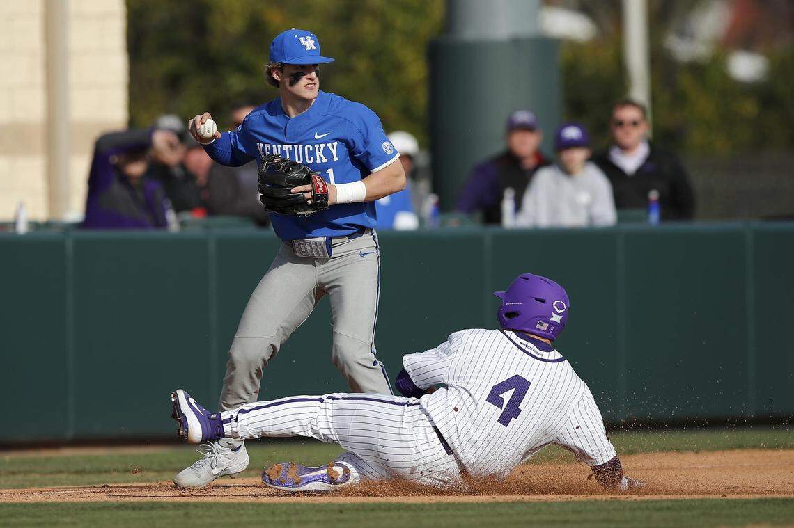 Kentucky freshman John Rhodes, who has played in the infield and the outfield for the Wildcats, had nine multi-hit games in his first season of college baseball.