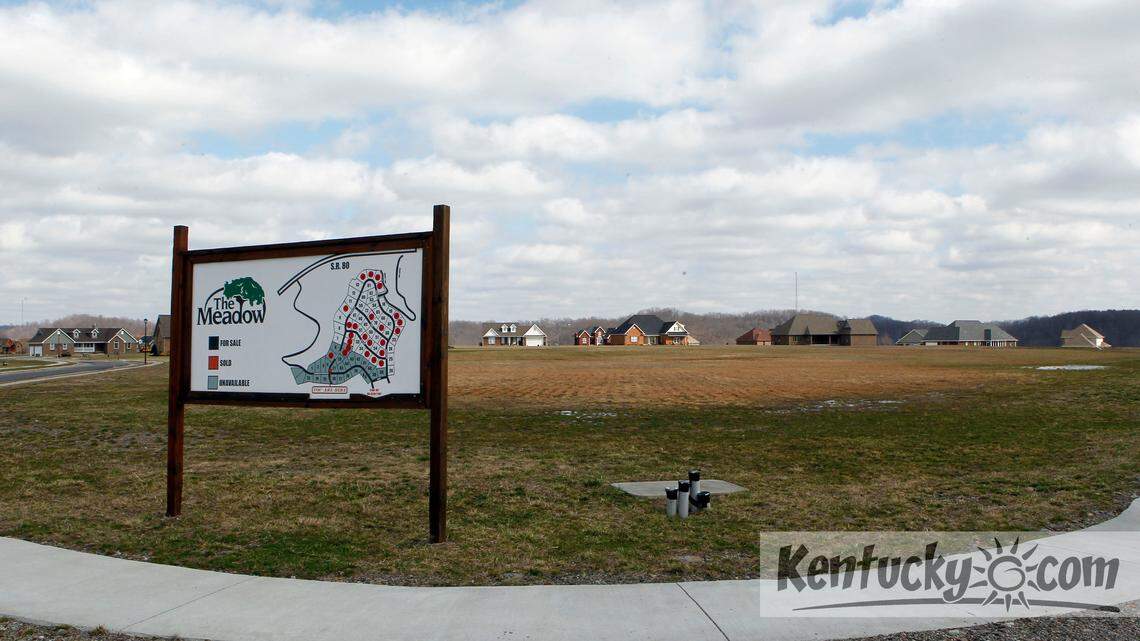 The Meadow subdivision was built on a former strip mine site near Hindman. Photo by Charles Bertram | Staff