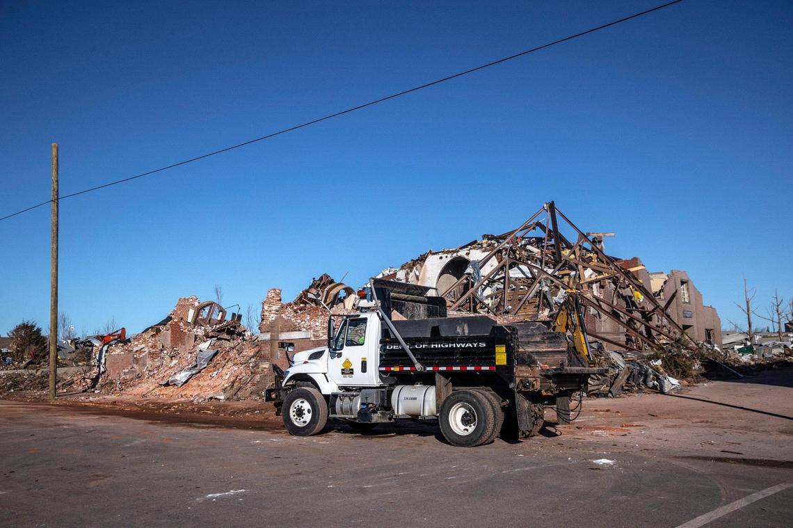 The First Presbyterian Church on West Broadway in downtown Mayfield, Monday, Dec. 13, 2021.
