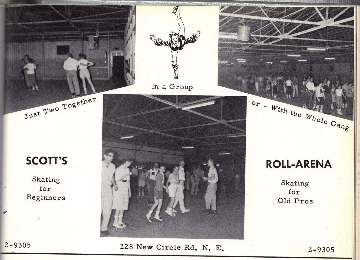 An advertisement for Scott’s Roll-Arena.  Photo provided