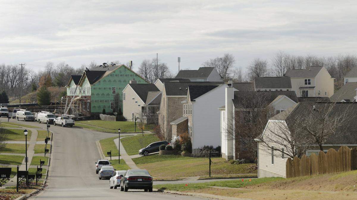 Construction along Johnstone Trail among homes in Georgetown in 2016. Scott County is projected to be the fastest growing county in the state through 2040.  A new housing development is planned there.