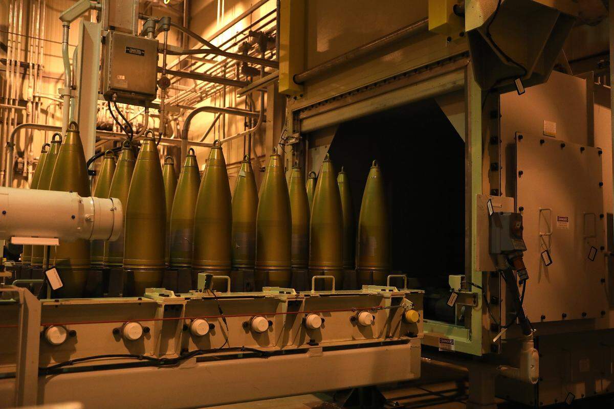 A tray of projectiles sat in the transfer room at the chemical destruction plant at Blue Grass Army Depot in Richmond. Fake projectiles were used in training and in demonstrations. But soon, the facility will be working with the real chemical weapons stored at the depot.