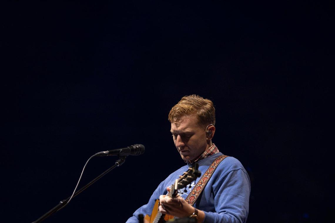 Tyler Childers performs at Kroger Field in Lexington, Ky., during his “On the Road” tour on Saturday, April 19, 2025.
