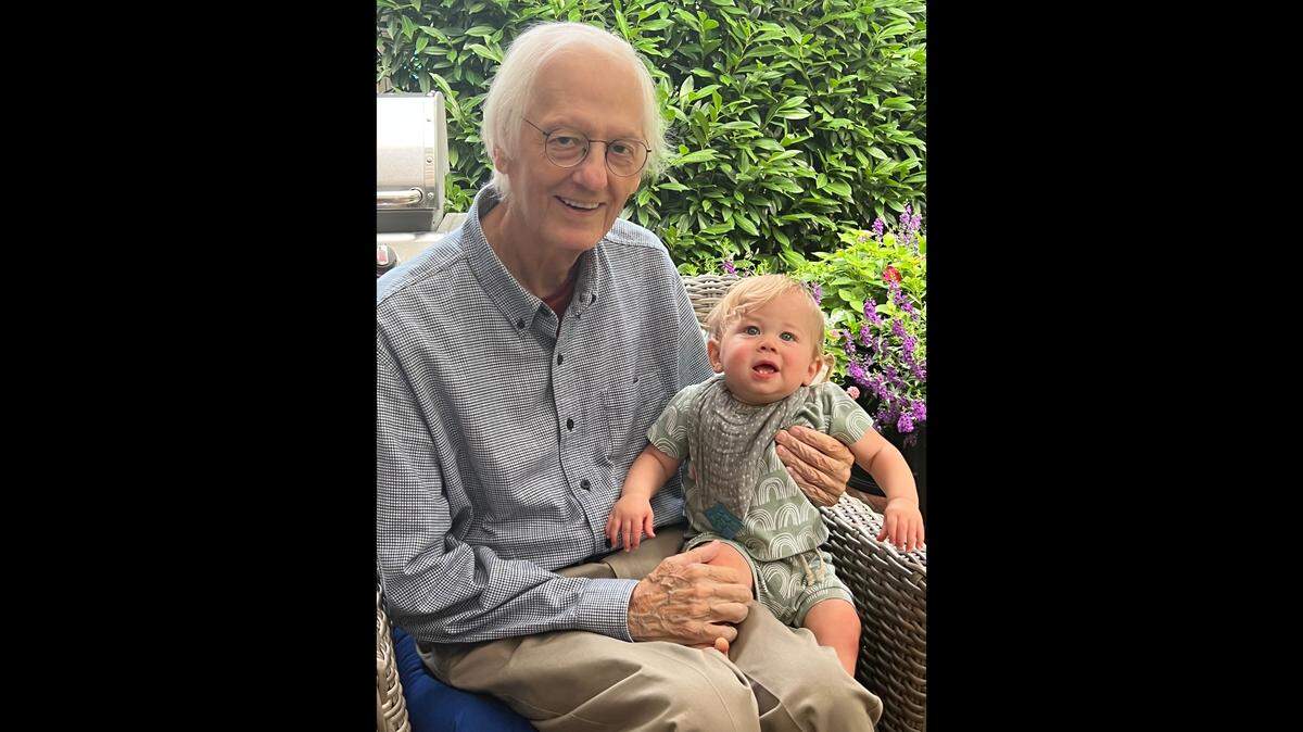 Dr. John Barton with his grandson, Liam. (Photo courtesy Will Barton)
