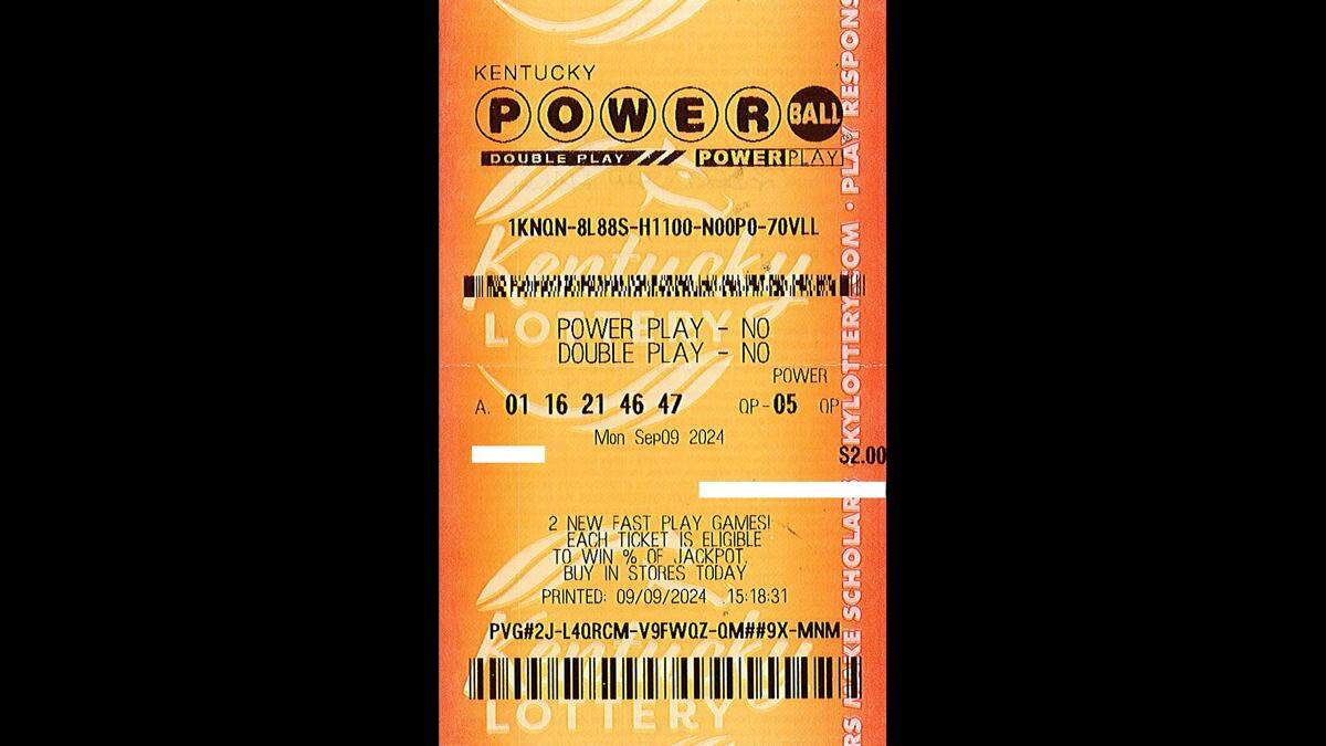 This Powerball proved to be just one number away from winning the Sept. 9 jackpot, but the Campbell County, Ky., man who purchased it still won $50,000.