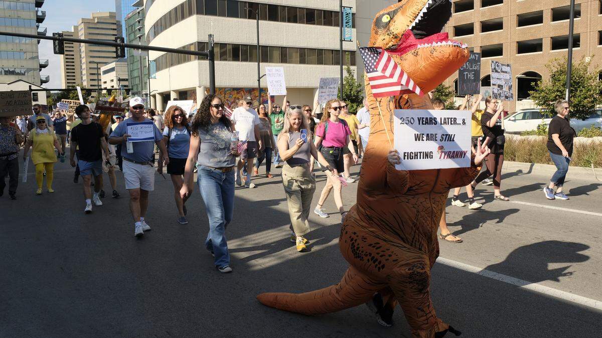 No Kings rally in Lexington, Ky., Oct. 18, 2025